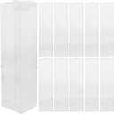 Healifty 20 Pcs Containers Clear Boxes for Favors Plastic Boxes 2x2x7.9 Inches Transparent Candy Boxes for Wedding, Party, Bridal Shower, Birthday Pretzel Packaging Holder