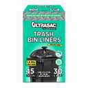 2 x Ultrasac 45 Gallon 1.5 MIL Black Mint Scented Trash Bags - 41.5" x 51" - Pack of 30