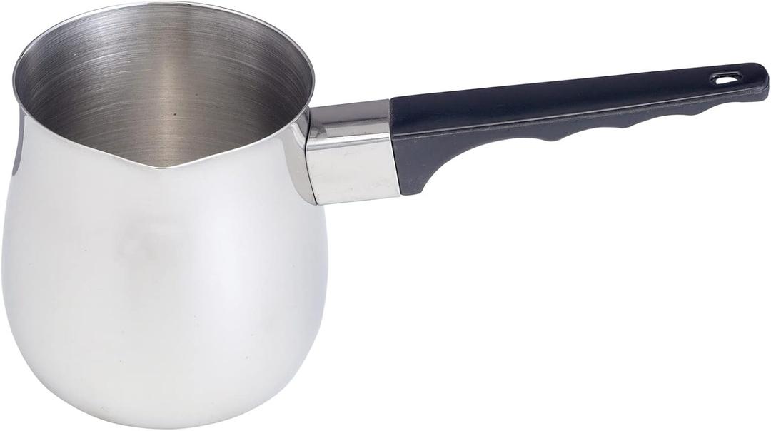 Fino Stainless Steel Turkish Coffee Pot - Professional 18/8 Warmer for Stovetop Coffee, Milk, Tea, Hot Chocolate - Delicious Daily Beverages - 24-Ounce