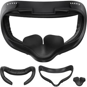SUPERUS Facial Interface & Face Cover Pad & Removable Nose Guard for Oculus Quest 2, Sweat-Proof PU Foam Cushion - VR Accessories for Meta Quest 2, Compatible with Oculus Quest 2 Original Spacer