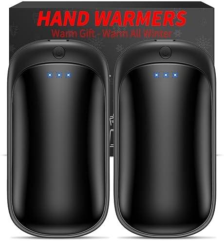 2 Pack Hand Warmers Rechargeable, Portable Electric Hand Warmers Reusable, USB 2 in 1 Handwarmers, Outdoor/Indoor/Warm Gifts for Men Women Kids Pack Of 2
