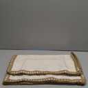 Phantoscope Pack of 2 Farmhouse Modern Spring Decorative Throw Pillow Covers Burlap Linen Trimmed Outdoor Pillows Tailored Edges Off White 18 x 18 inches, 45 x 45 cm