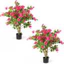 3FT Artificial Bougainvillea Tree, Faux Bougainvillea for Indoor Outdoor Decor, Lifelike Bougainvillea Artificial Flowers Plant for Outdoors, Front Porch, Entryway, Office & Living Room