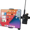 Universal Radio/CB Mic/iPad/Phones Bracket Mount 360 Rotatable for Baofeng UV5R Motorola Quansheng Kenwood Retevis Radio, for iPad Pro 12.9 Air Mini, iPhone
