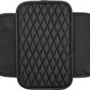 Center Console Cover, Arm Rest Cover for Car, Car Console Covers, Console Cover, Long-Lasting and Comfortable to The Touch, Suitable for Most Cars, Trucks, SUVs (Black)