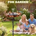 2026 New Bird Bath for Outside, 12 Inch Copper Disc for Bird Baths for Outdoors, Upgraded Vintage Freestanding Birdbath Feeder Bowl for Garden Yard Lawn Decor, 5-Pronged Base & 3 Bowls