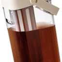 Cold Brew Coffee Maker, 1L/35oz Portable & Durable Iced Tea and Coffee Brewer, Leak-Proof & BPA-Free, Removable Mesh Filter For Easy Cleaning & Using, Dishwasher Safe, Space Saving.