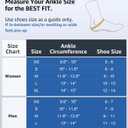 Slim-Fit Ankle Brace for Sprained Ankle, Quick Lace Up Ankle Support for Women Men with 2 Auto-Shaped Pads, Air Fabric Cool Ankle Stabilizer for Injury Recover, Running,Sports, S(10-11.6) Black