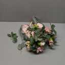 TELDRASSIL 4Pcs(26 FT) Artificial Rose Vine Fake Flower Garland Fake Silk Rose Hanging Vine for Wedding Party Background Arch Garden Background Decoration (Pink)