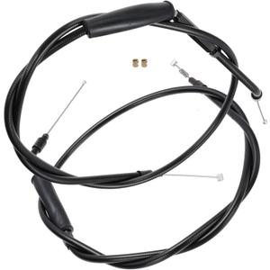 40.1" Throttle & Idle Cable Kit for 2004-2006 Sportsters 14" Handlebar fits Harley Extended Black Vinyl Stainless Steel Braided (No Cruise control)