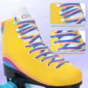Nattork Roller Skates for Women Outdoor Fun Fashionable Roller Derby Skates for Men Girls Boys Indoor Rink Skates (Women 10/ Men 9, Yellow)