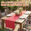 6 Pcs Mexican Table Runners 13x84 Inch Boho Fiesta Table Runners Linen Handwoven Gift Set for Cinco De Mayo Easter Wedding Dia De Los Muertos Party Farmhouse Dining Decor