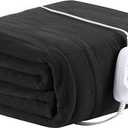 Heated Electric Blanket 72'' x 84'' Full Size Soft Heated Blanket with 4 Levels of Heat  10 Hour Auto Off, Machine Washable, Iron Grey (03-dark Grey)