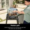 Ninja OG951 Woodfire Pro Connect Premium XL Outdoor Grill & Smoker, Bluetooth, App Enabled, 7-in-1 Master Grill, BBQ Smoker, Outdoor Air Fryer, Woodfire Technology, 2 Built-In Thermometers, Black/Blue
