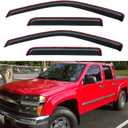 in-Channel Window Visors Rain Guards for 2004-2012 Chevy Colorado Crew Cab, Window Vent Wind Deflectors Shades for 04-12 GMC Canyon