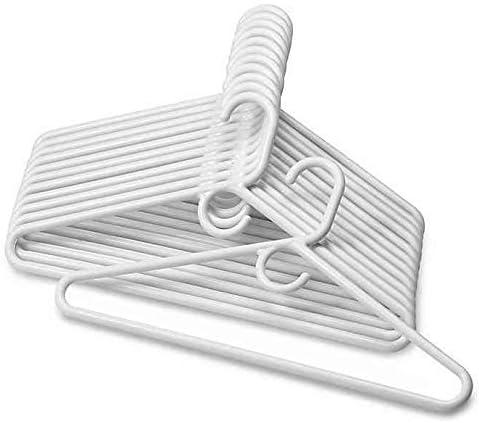 Plastic Hangers HD Heavy Duty, 16 Pcs. White Color, Made in USA, 3/8 Thickness, Durable, Tubular, Lightweight, for Clothes, Coat, Pants, Shirts, Dress, TINEFF, Free and Quick delivery. from USA