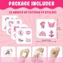 2 x Fancy Land Pink Ribbon Pins Breast Cancer Bracelets Bulk Cards Temporary Tattoos Set for October Awareness Month Women Girl Charity Events Accessories Survivor Gifts 12Pack