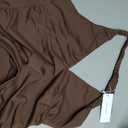 REORIA Womens Halter Tank Tops Double Lined Basic Cami Shirts Sexy Backless Y2K Trendy Going Out Tops, Chocolate X-Large