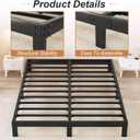 Bed Frame Heavy Duty Metal Platform No Box Spring Needed with Steel Slat Support,Easy Assembly,Noise-Free(4 Inch,King)