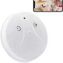 Security Cameras WiFi Camera Smoke Detector Hidden Camera Video HD 1080P Wireless Small Nanny Cam Real-Time Spy Camera for Home with Night Vision and Motion Detection