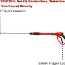 Tool Daily Deluxe Pressure Washer Gun, with Replacement Wand Extension, 5 Nozzle Tips, M22 Fitting, 40 Inch, 5000 PSI