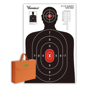 Highwild Shooting Range Silhouette Paper Target - 23X35 Inches - Suitable for Handguns, Rifles, Airguns, BB Guns