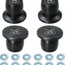 Qty.4 Machined Wheels/Rollers Compatible with Total Gym Replacement, Fits Models XL, XLS, & Fit with Bearings Thru Hole of 1/4'' in Diameter, Black