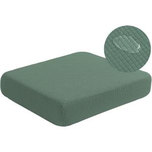 High Stretch Water Repellent Sofa Seat Cushion Covers Couch Slipcover Stretch Furniture Protector for Camper, RV Seat Cover Machine Washable, Chair Cushion Cover (Small, Matcha Green)
