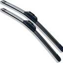 22""+28"" Front Windshield Wiper Blades J-Hook Replacement for Car Vehicle Automotive, Nature Rubber Premium All-Seasons Durable Stable And Quiet with Long Life