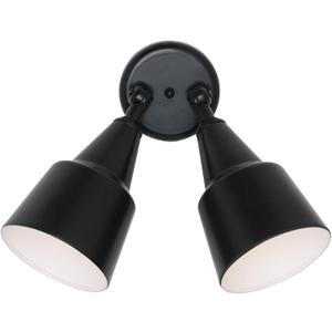 Generation Lighting 2-Light Adjustable Swivel Flood Light in Black
Wet-Rated Aluminum Swivel Fixture with Matching Shade, an Exterior Lighting Fixture and Outdoor Lamp for Home Security