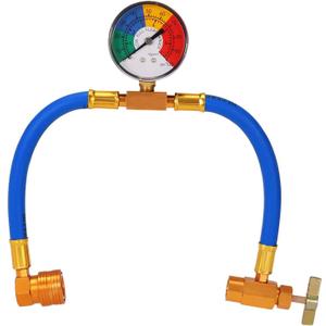 R134A Car AC Refrigerant Charge Hose Kit Recharge Hose with Gauge,A/C 1/2 Recharge Measuring Kit Can Tap Air Conditioning Pressure Gauge R134A by Ketofa