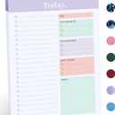 Taja To Do List Notepad - To Do List Notebook for Work with 52 Sheets, 9.8" x 6.5", Undated Daily Planner Perfect for Daily Tasks and Goal Setting, Notepad Suitable for Office, Home & School - Violet Dream (1 Pack)
