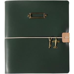 Mactto Photo Album, Artificial Leather, 4x6 200 Photos, Ring Binder Design with 10 Writing Paper, Travel Family Wedding Kids Graduation Ultrasound Baby Picture Album Scrapbook Photo Album (dark green)