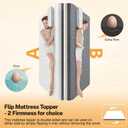 Extra Firm Mattress Topper Twin XL Size 3 Inch, Firm to Extra Firm Dual Sides Flippable Bed Topper for Back Pain, Premier High-Density Bed Topper with Washable Cover,No Smell,CertiPUR-US, 80" x 38"