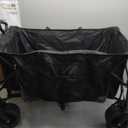 Beach Wagon,Collapsible Wagon 220lbs with Big Wheels FoldableWagon Carts,Portable Utility for Garden Grocery Sports Camping All Terrain-Black