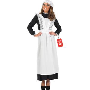 fun shack Victorian Maid Costume, Long Sleeve Dress for Women, Elegant Maid Outfit, Classic Victorian Style (Medium)