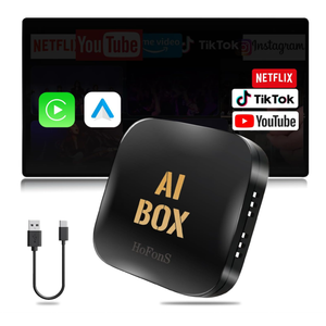 AI Box Carplay, 2+16GB Ai Magic Box for Streaming Netflix/YouTube/TikTok, Car Play Wireless Adapter Supports iPhone & Android Auto, Plug & Play, for Cars with OEM Wired CarPlay/Android Auto