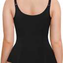 LODAY Waist Trainer Corset for Women Tummy Control Sport Workout Body Shaper Black (Black, XXL)