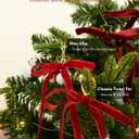 Velvet Christmas Tree Bows – 24 Pcs Holiday Bows (3/8" Wide, 5x7) with Star Clips – Easy Hanging for Tree, Wreath, Gifts & Décor (Black)