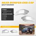 Silver Rear Bumper End Cap Compatible with FJ Cruiser 2007-2014