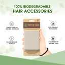 BIODEGRADABLE Elastic Hair Ties for Women & Men - Organic No Crease Blonde Hair Tie Ponytail Holders and Hairties for Buns - Plastic Free Hairbands for Women and Mens Hair - 5mm (27 count)