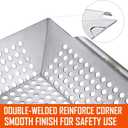 3 Pack Grill Baskets for Outdoor Grill, Heavy Duty Stainless Veggie Pan Set