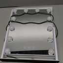 ZBOCAI Vanity Mirror with Lights, 13'' x 11'' Lighted Makeup Mirror for Desk, Hollywood Mirror with 12 Dimmable Bulbs, 3 Color Modes, Smart Touch Control, 360°Rotation, Gifts for Mothers Day, Girls