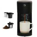 WILLOW Eco Series Single Serve Coffee Maker for K Cup and Ground Coffee, 6 to 12oz Brew Sizes with Strong Brew Option, Small Coffee Machine with Removable Reservoir & Reusable Filter, Eco-Friendly