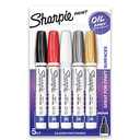 Sharpie Oil-Based Paint Markers, Medium Point, Assorted & Metallic Colors, Count of 4 - Great for Rock Painting