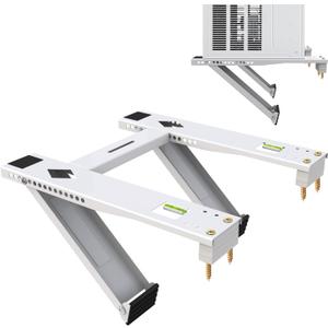 Window Air Conditioner Support Bracket with 2 Arms Heavy Duty AC Support for Window Unit Install kit Up to 200 lbs Hold 5000-22000BTU Unit Window AC Mount