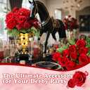 Roshtia 14 Pcs The Roses Table Centerpieces for Derby Day Party Decoration 2 Sets Horse Racing Party Supplies for Horse Birthday Party Rose Themed Party Table Decor