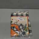 Artoid Mode Pumpkin Buffalo Plaid Fall Placemats Set of 6, 12x18 Inch Seasonal Autumn Table Mats for Table Runner Home Party Dining Decoration (Black/Orange)