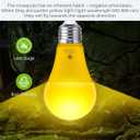 L LOHAS LED Dusk to Dawn Bug Light Bulb Outdoor, A19 Yellow LED Bug Light Bulbs, 9W Auto On/Off Bug Lights for Outside, Amber Porch Light Bulb 60W Equi, Non-Attracting, E26 Base for Backyard, 2 Pack
