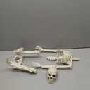 JIALWEN 36" Halloween Posable Skeleton Decorations, 3FT Realistic Plastic Human Full Body Bones with Movable Joints Skeleton for Haunted House Graveyard Props Indoor Outdoor Halloween Party Supplies